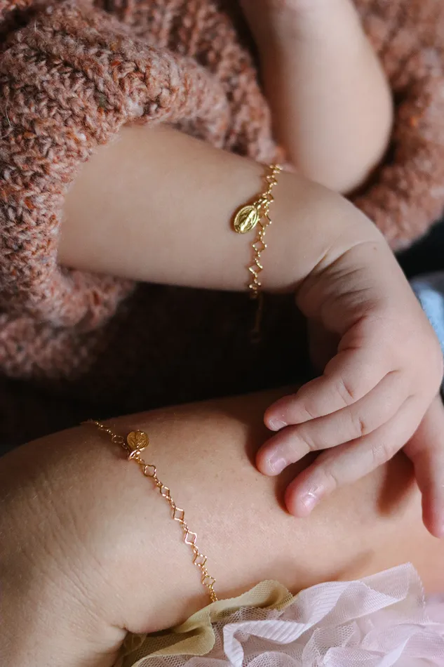 The Little Catholic Miraculous Medal Floral Bracelet Bracelets