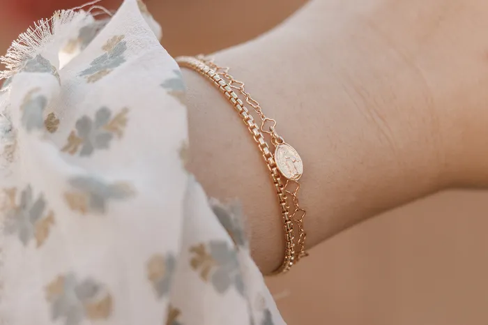 The Little Catholic Miraculous Medal Floral Bracelet Bracelets