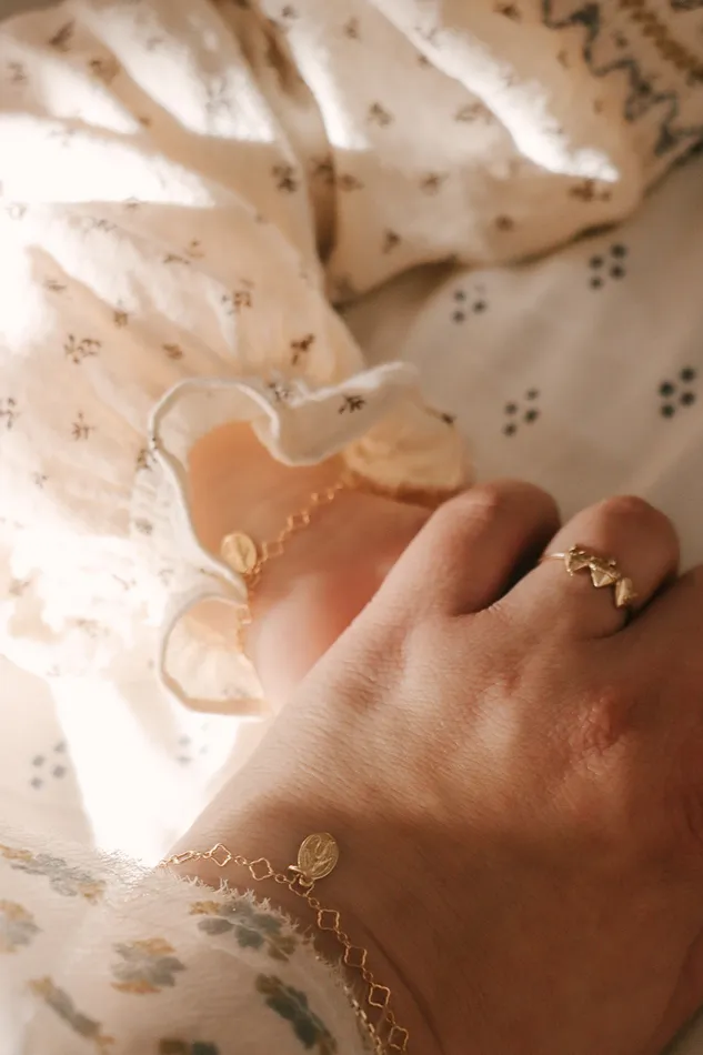 The Little Catholic Miraculous Medal Floral Bracelet Bracelets