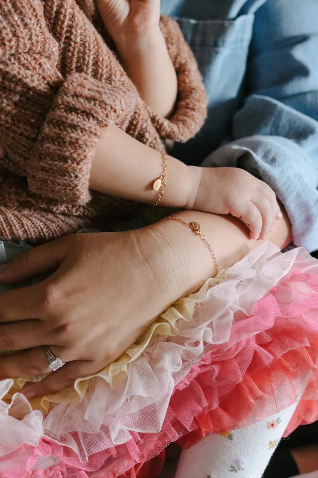 The Little Catholic Miraculous Medal Floral Bracelet Bracelets