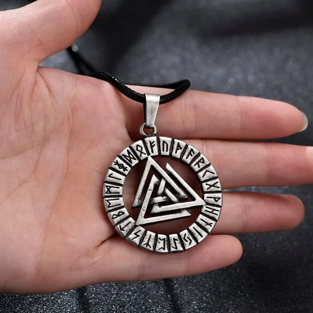 Valhalla Vikings Necklaces Viking Necklace Valknut Runes